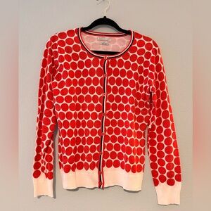 Van Heusen Red and White Button-Up Cardigan Size Medium. NWT